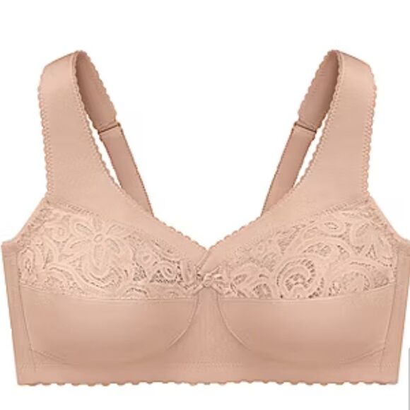 Glamorise Magic Lift Support Unlined Wireless Full Coverage Bra- Size 40 I - Picture 1 of 11